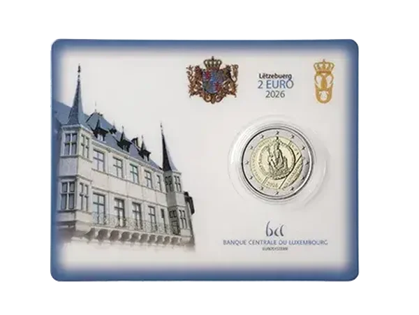 2 euro Luxemburg 2026 Uitreiking Karel de Grote prijs BU coincard