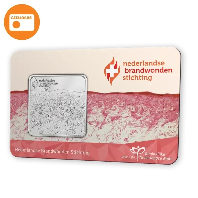 Nederland 2026 Nederlandse Brandwonden Stichting penning in coincard