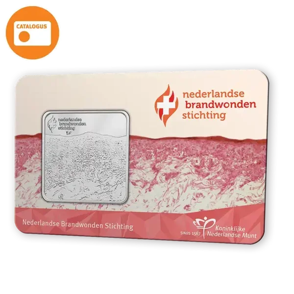 Nederland 2026 Nederlandse Brandwonden Stichting penning in coincard