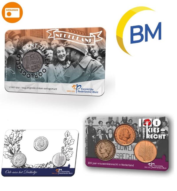 SET 75 jaar bevrijding | Vrouwenkiesrecht | Ode aan het Dubbeltje in coincards