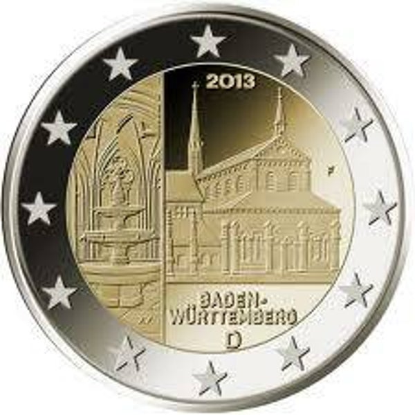 2 euro Duitsland 2013 Baden Wurttemberg Serie ADFGJ UNC