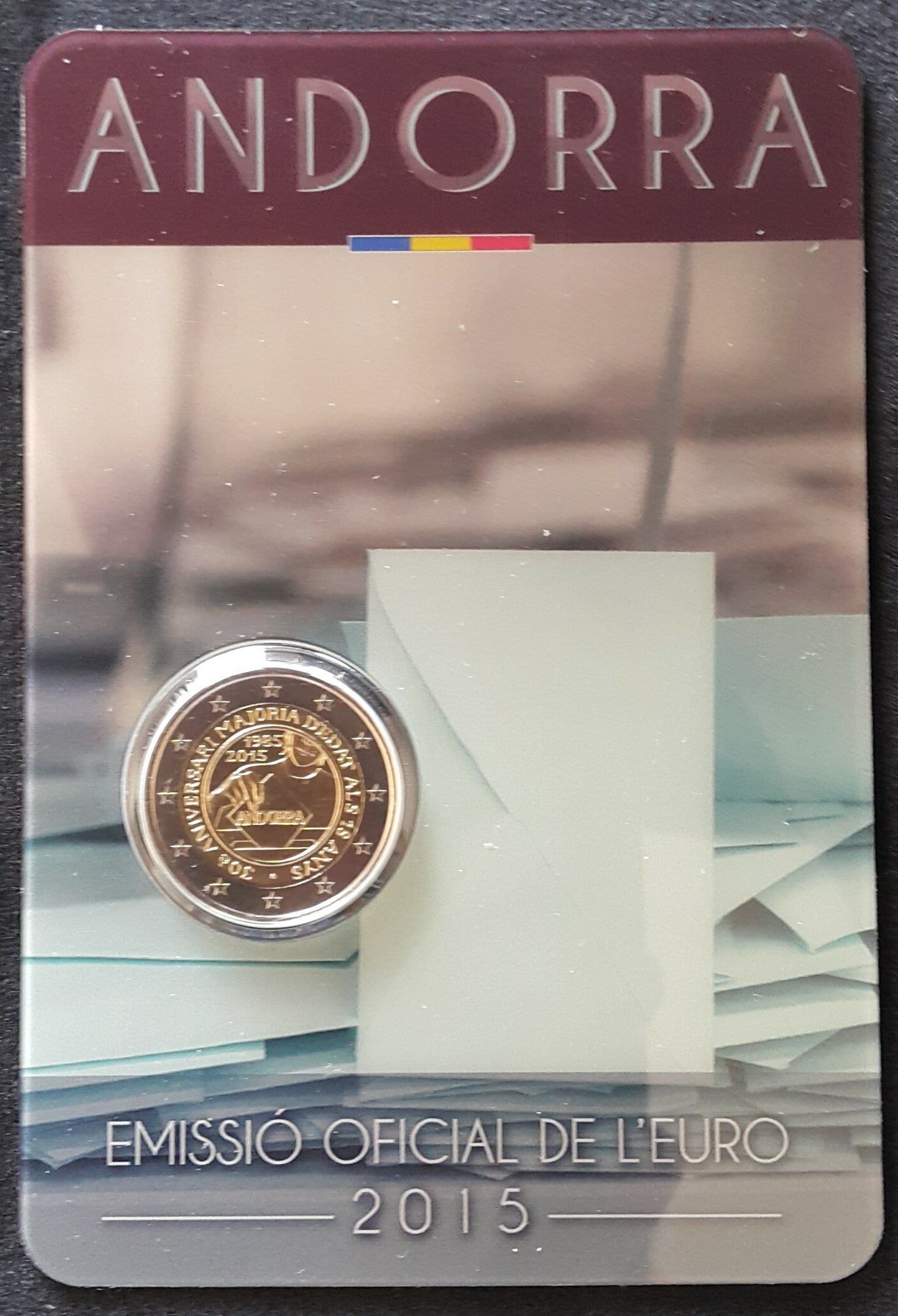 2 euro Andorra 2015 Stemrecht BU blister