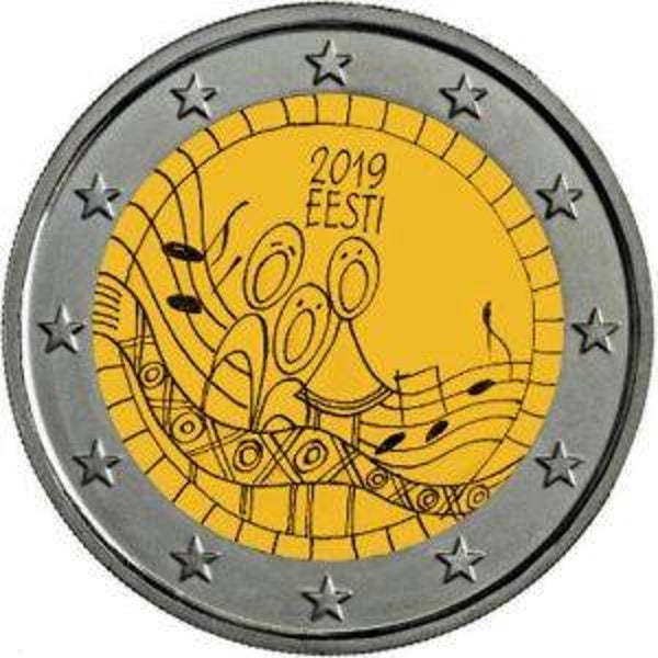 2 euro Estland 2019 Estisch Zangfeest UNC