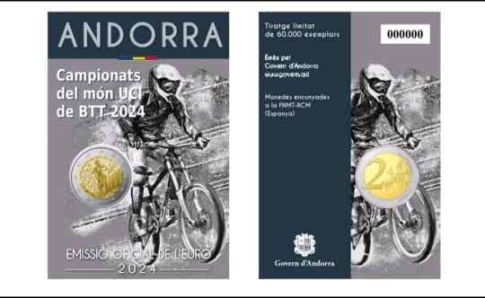 2 euro Andorra 2024 Wereldkampioenschap MTB BU blister