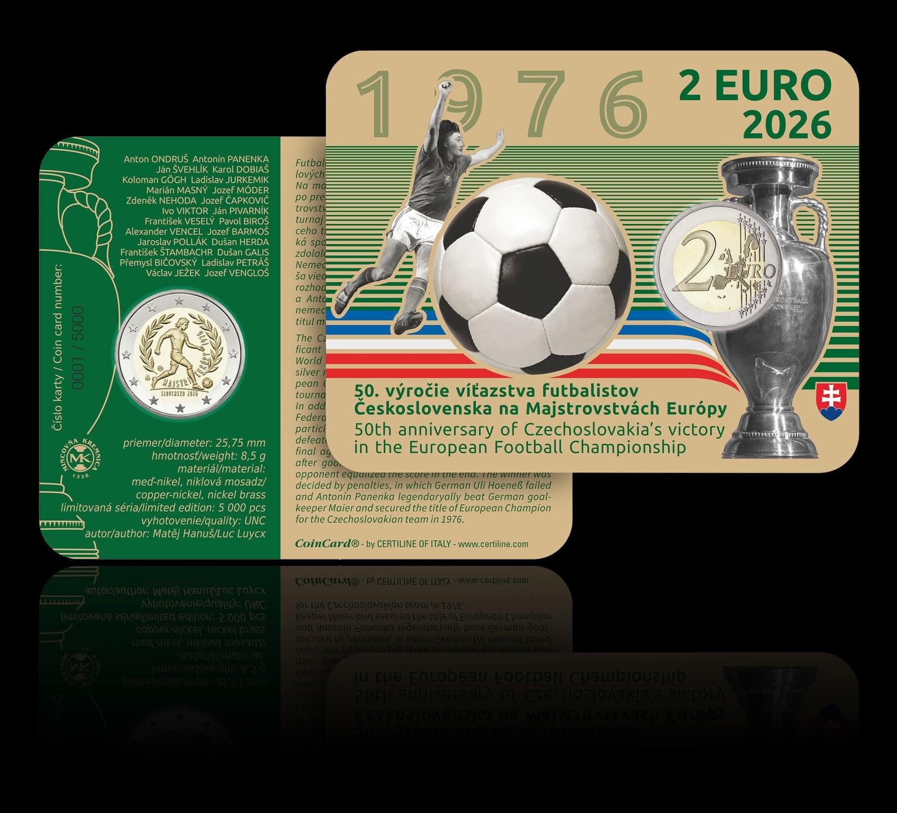 2 euro Slowakije 2026 Europacup BU coincard