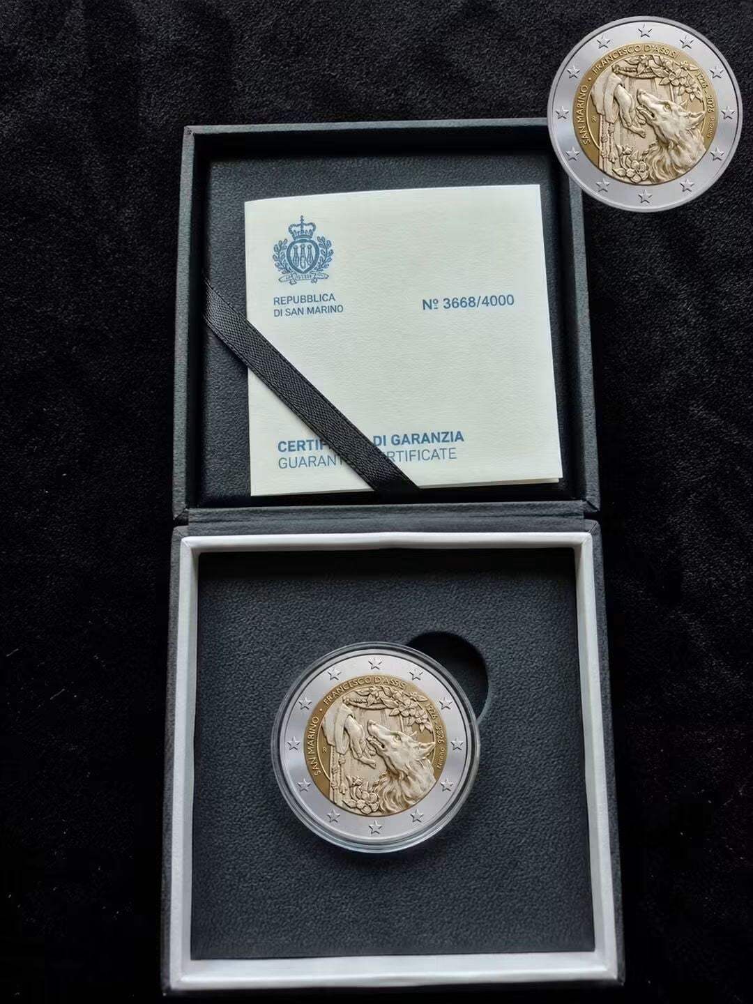 2 euro San Marino 2026 Francesco Assisi Reverse PROOF