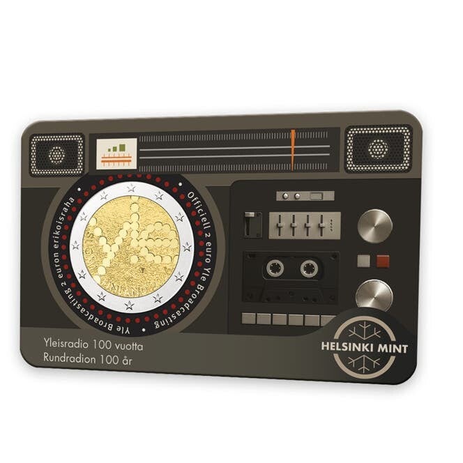 2 euro Finland 2026 100 Jaar Yle Finse Radio Omroep BU coincard FI/SE
