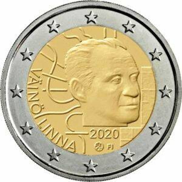 2 euro Finland 2020 Vaino Linna UNC uit rol