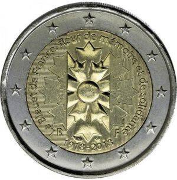 2 euro Frankrijk 2018 Franse Korenbloem UNC