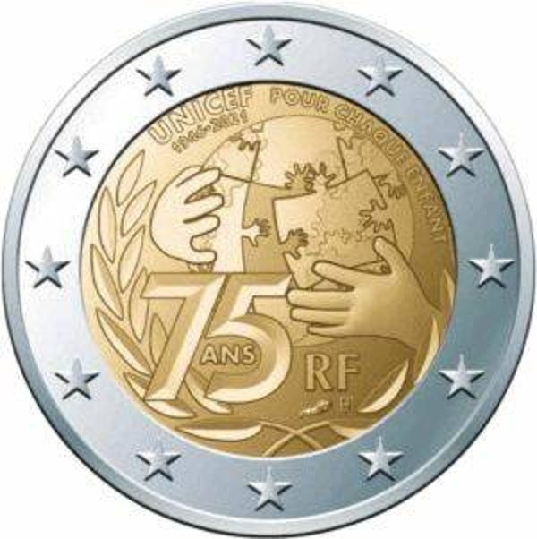 2 euro Frankrijk 2021 Unicef UNC