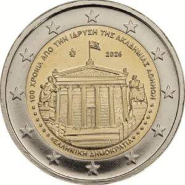 2 euro Griekenland 2026 Academie van Athene UNC