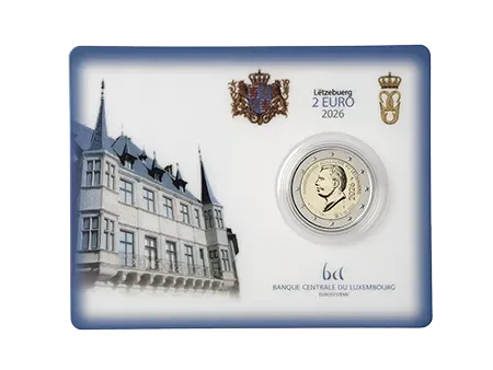 2 euro Luxemburg 2026 Troonsbestijging Groothertog Guillaume BU coincard