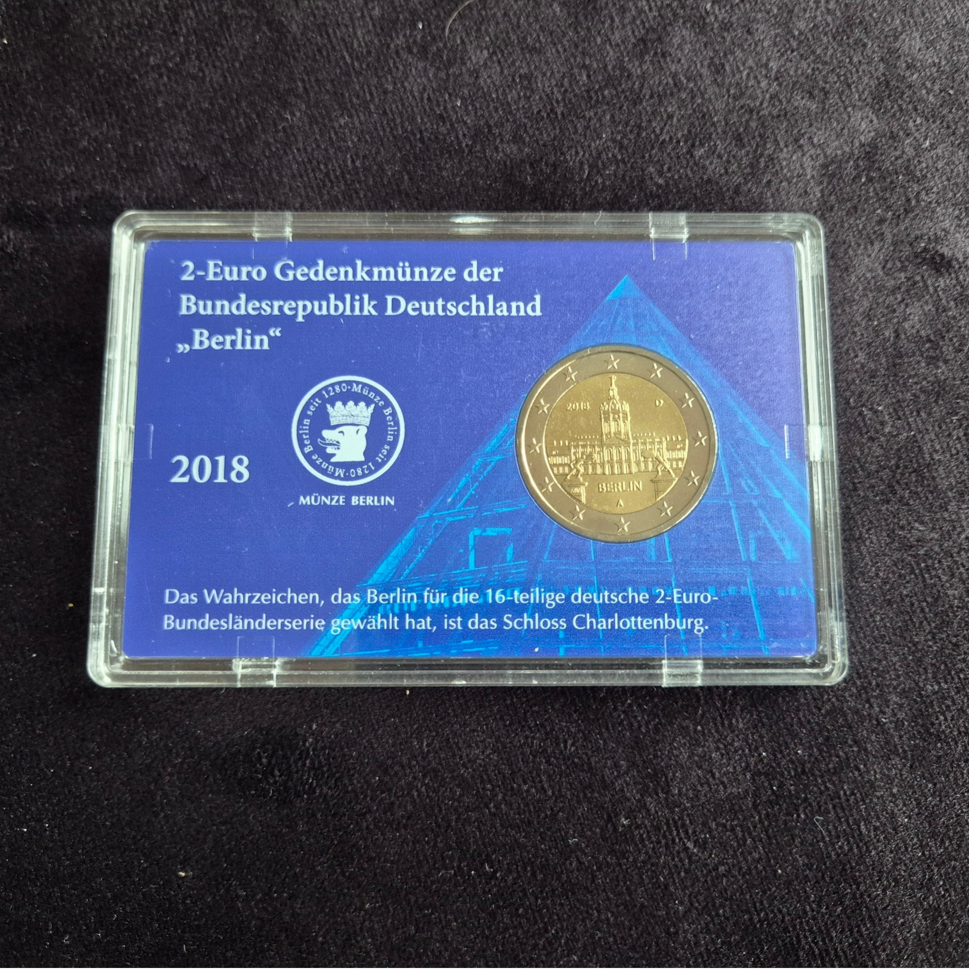 2 euro Duitsland 2018 Slot Charlottenburg - Berlin A in coincard