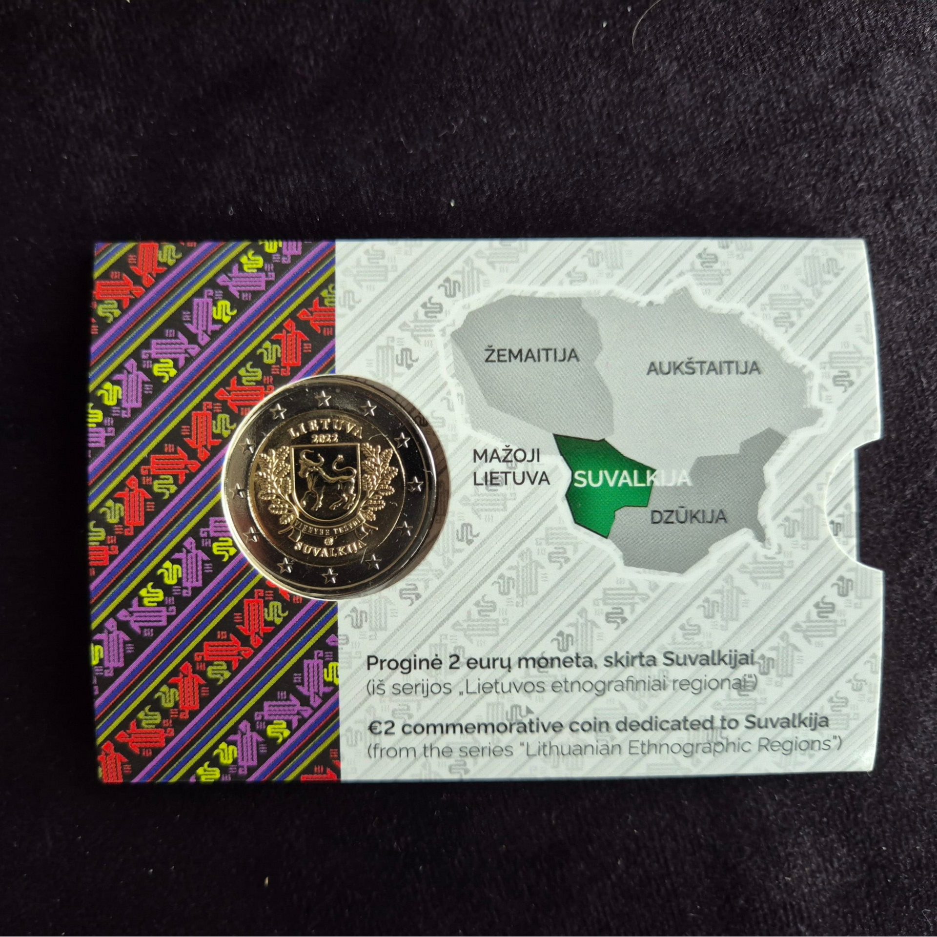 2 euro Litouwen 2022 Suvalkija BU coincard