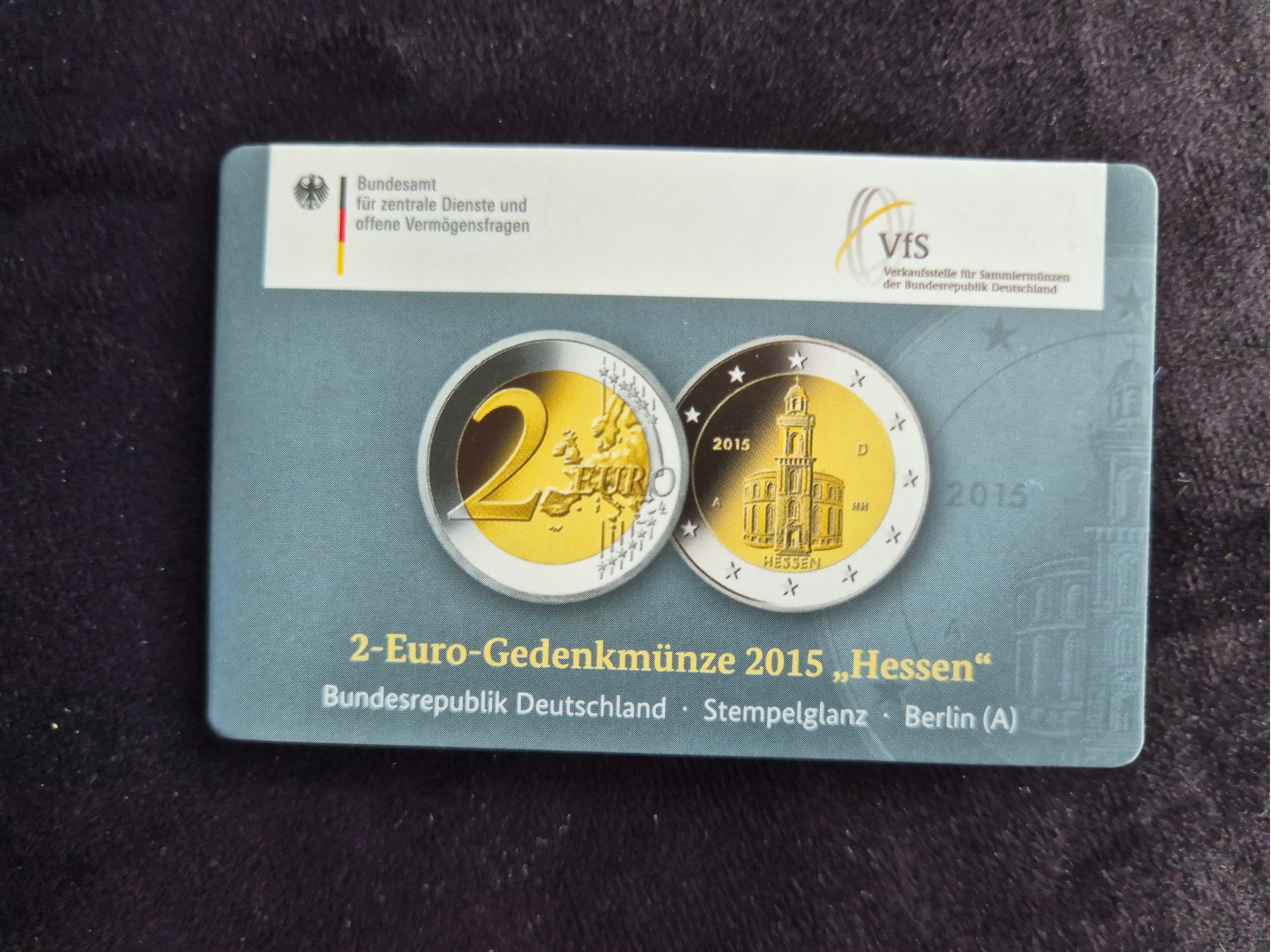 2 euro Duitsland 2015 Hessen A coincard