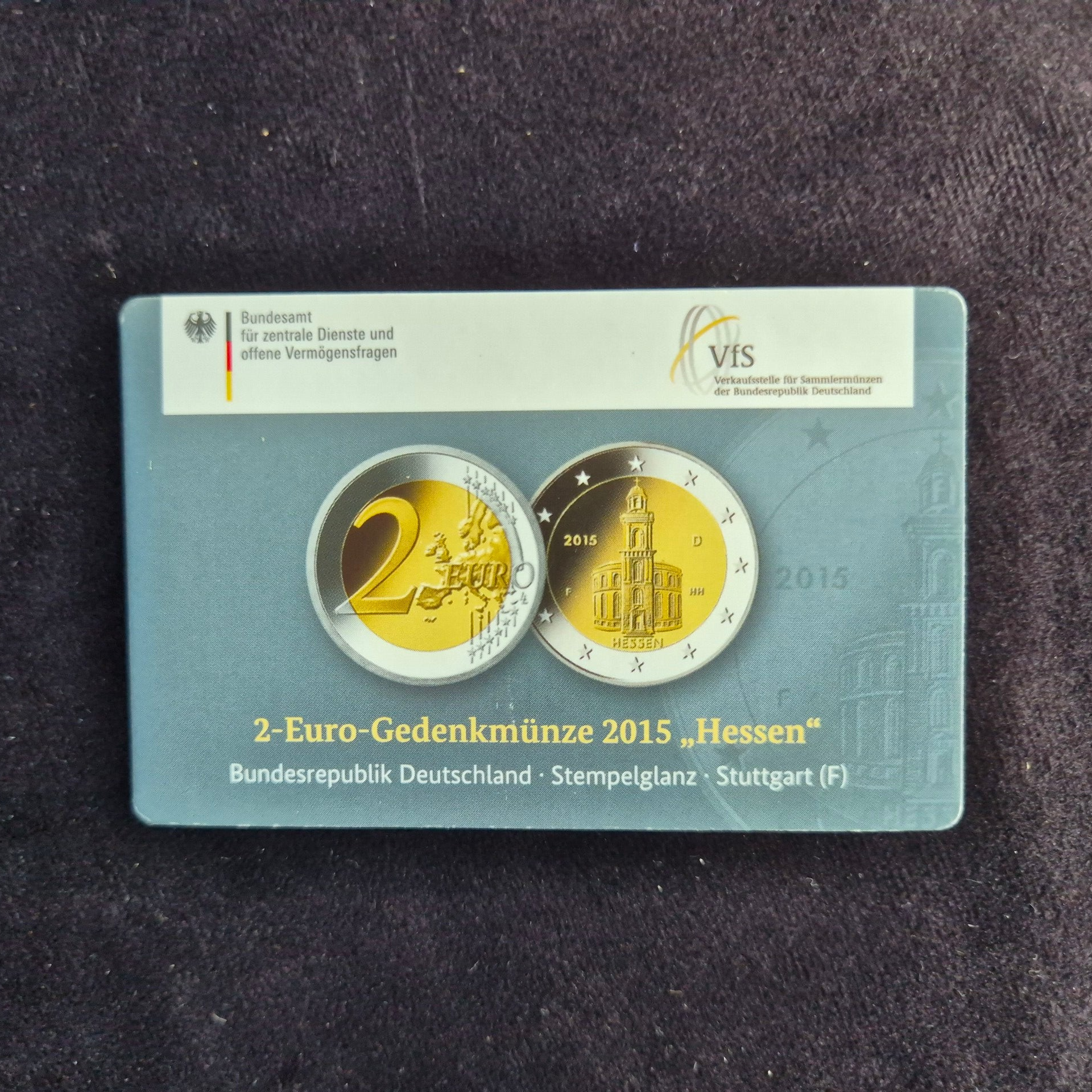 2 euro Duitsland 2015 Hessen F coincard