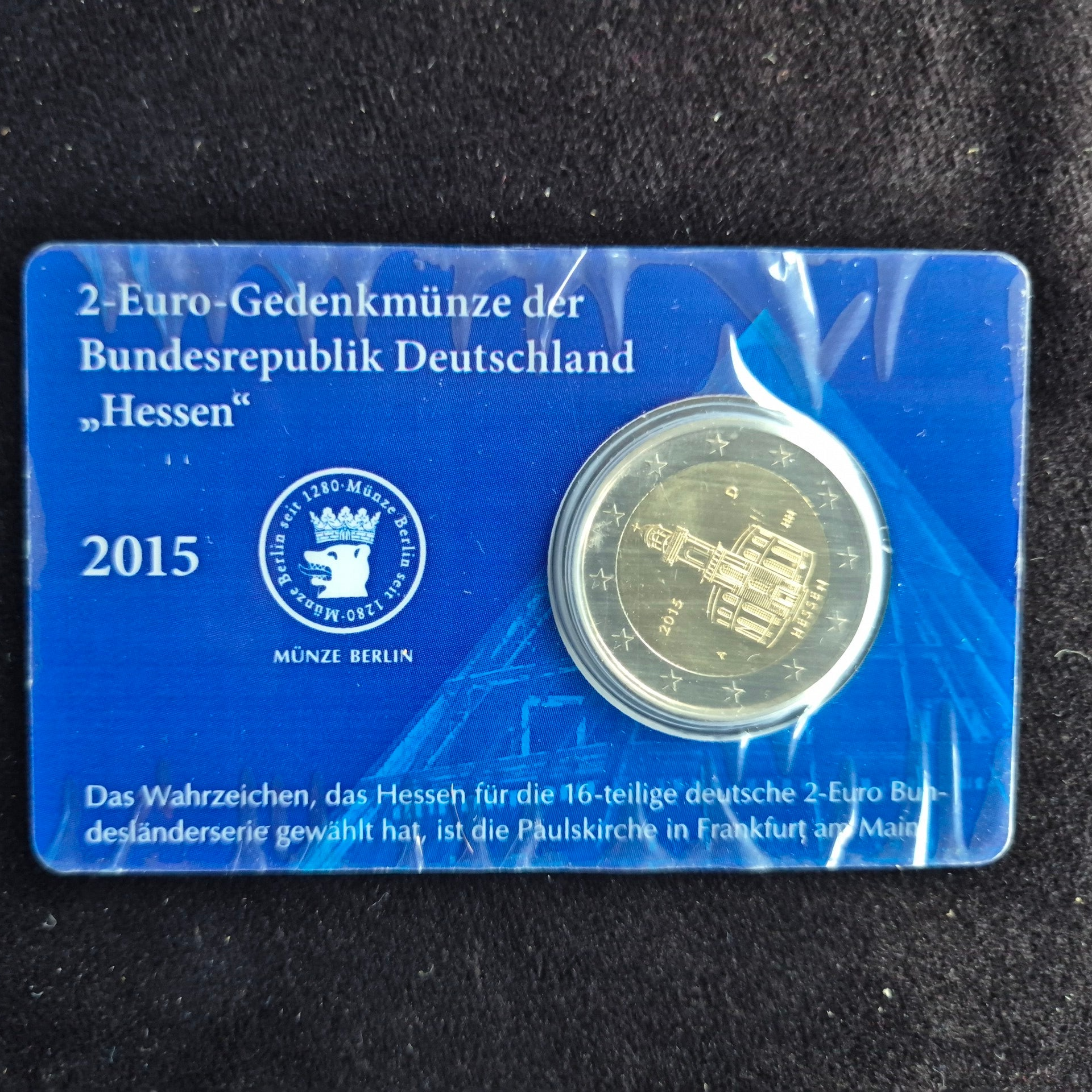 2 euro Duitsland 2015 Hessen A coincard