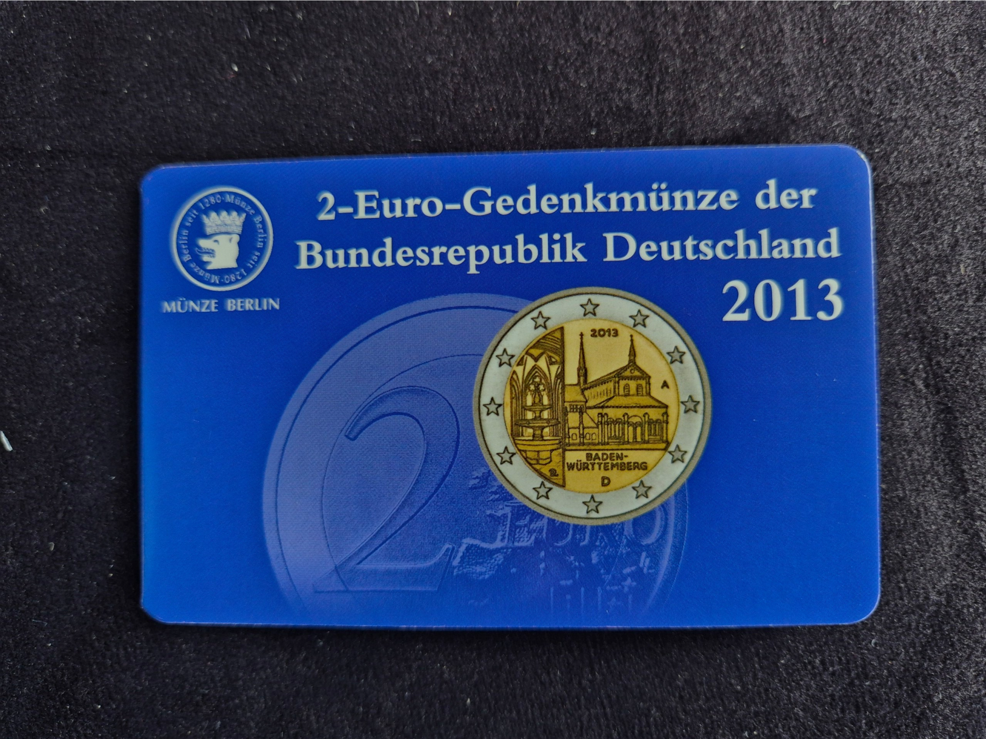 2 euro Duitsland 2013 Baden Wurttemburg A coincard