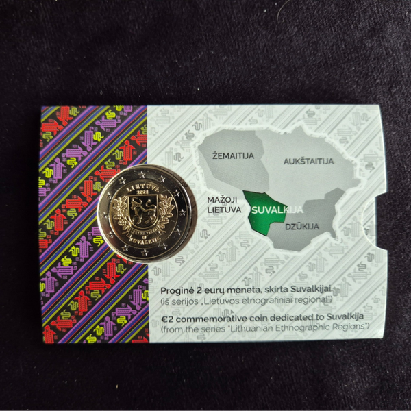 2 euro Litouwen 2022 Suvalkija BU coincard