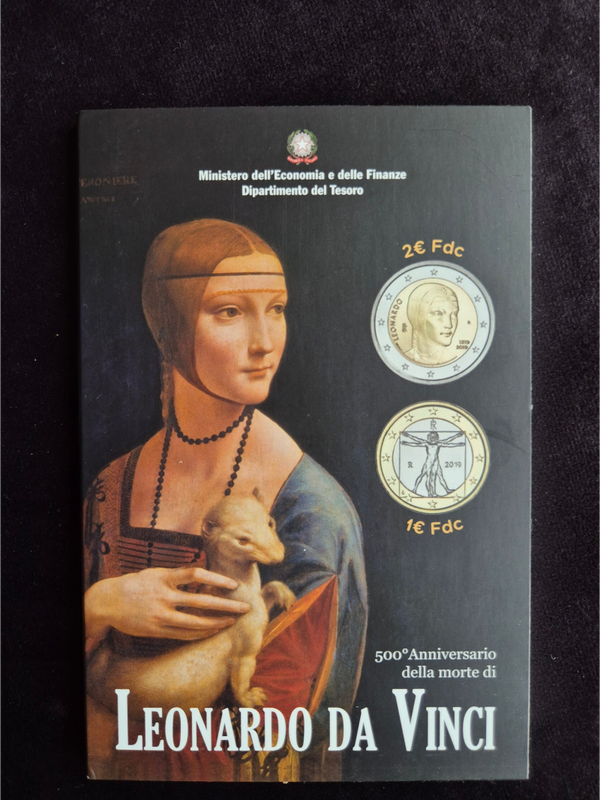 2 euro Italie 2019 Leonardo da Vinci BU coincard