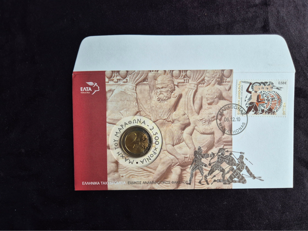 2 euro Griekenland 2010 Marathon BU in numisbrief