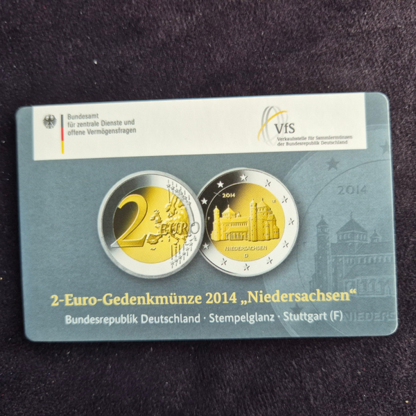 2 euro Duitsland 2014 Niedersachsen F coincard