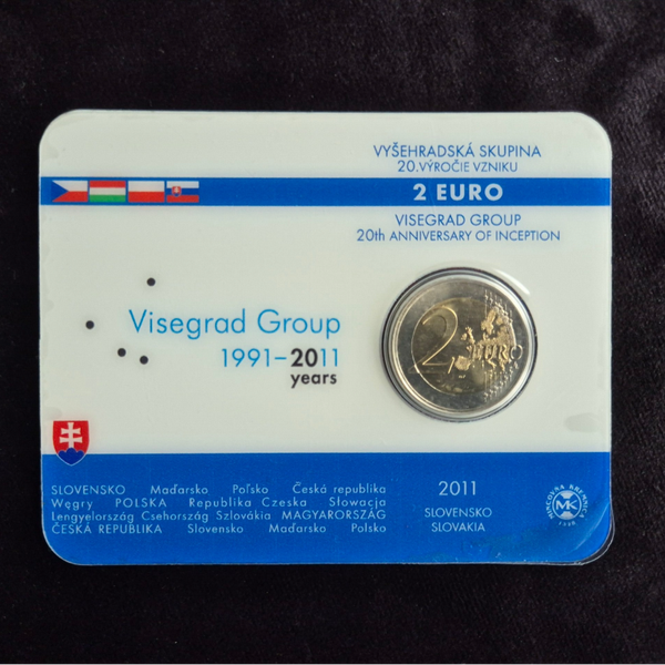 2 euro Slowakije 2011 Visegradgroep BU coincard auteurskaart Ronai