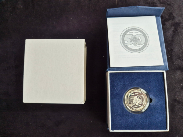 5 euro Belgie 2008 De Smurfen Zilver PROOF