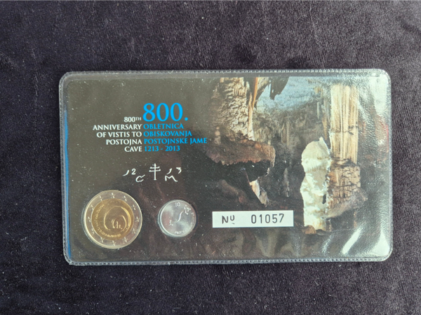2 euro Slovenie 2013 Postonjna grotten UNC in coincard