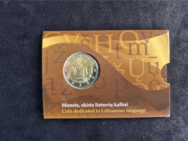 2 euro Litouwen 2015 Litouwse Taal BU coincard