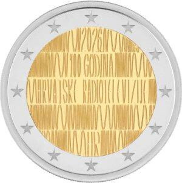 2 euro Kroatie 2026 Kroatische Radio en TV UNC