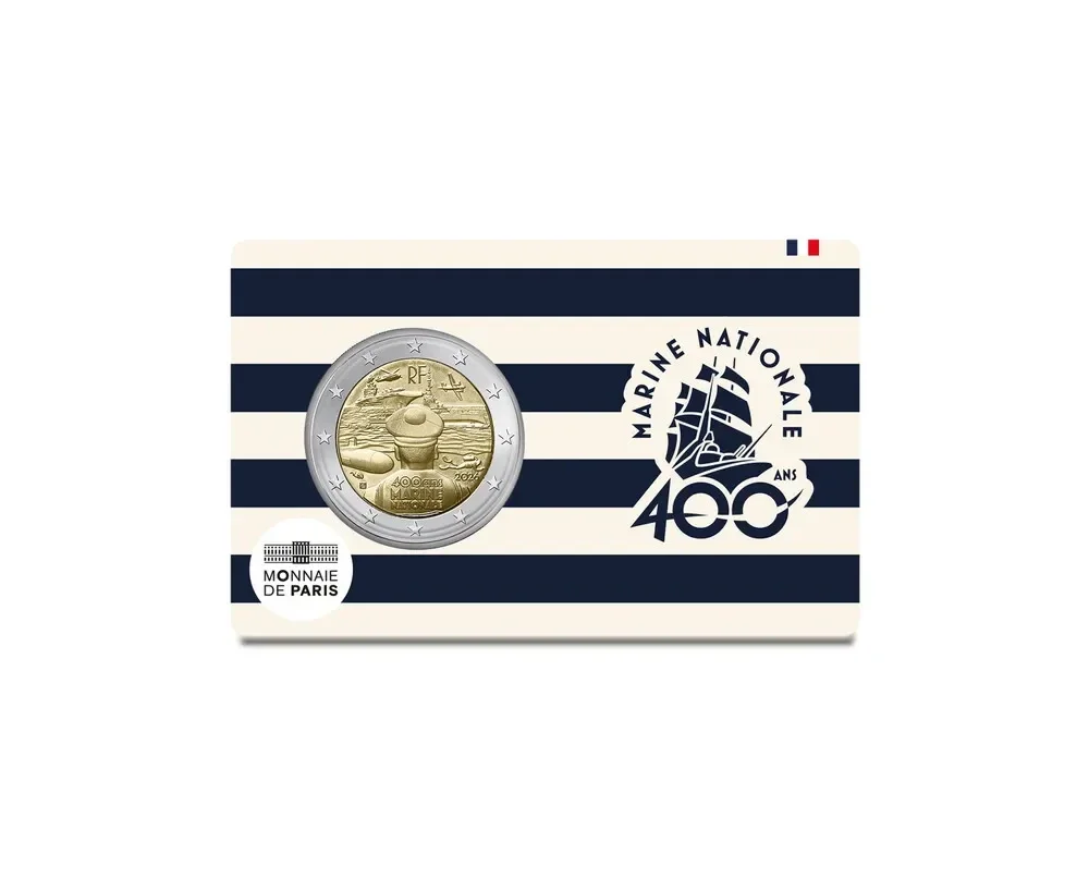 2 euro Frankrijk 2026 400 jaar Franse Marine BU coincard