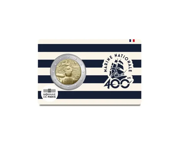 2 euro Frankrijk 2026 400 jaar Franse Marine BU coincard