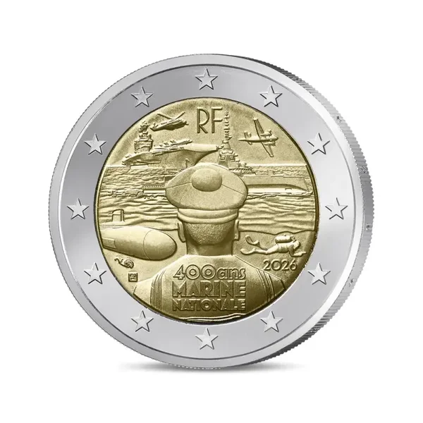 2 euro Frankrijk 2026 400 jaar Franse Marine FDC / UNC
