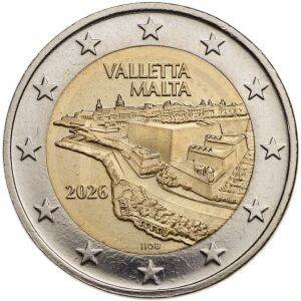 2 euro Malta 2026 Valleta BU in coincard