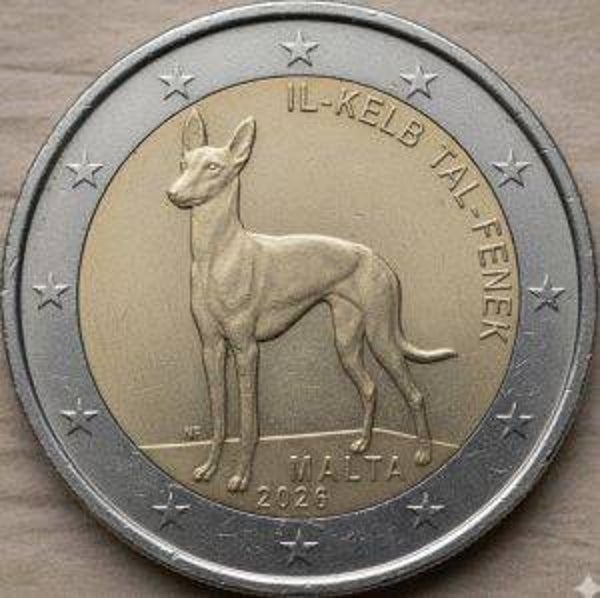 2 euro Malta 2026 Il-Kelb Tal-Fenek (Pharaohond) BU in coincard