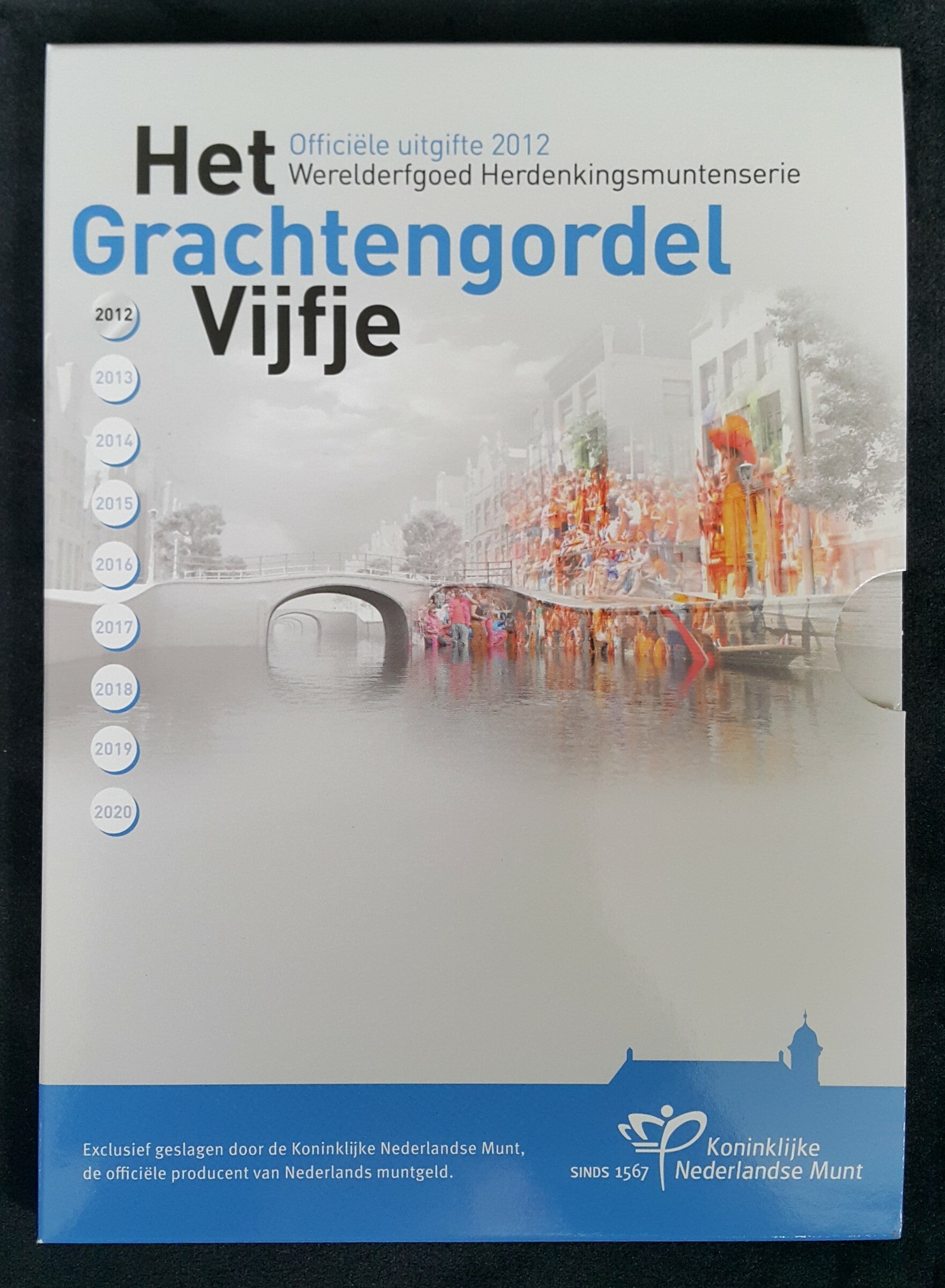 Nederland 2012 Grachtengordel vijfje zilver PROOF