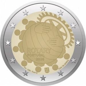2 euro Portugal 2026 Rotary Club UNC