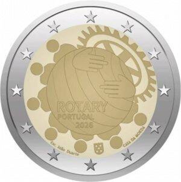 2 euro Portugal 2026 Rotary Club UNC