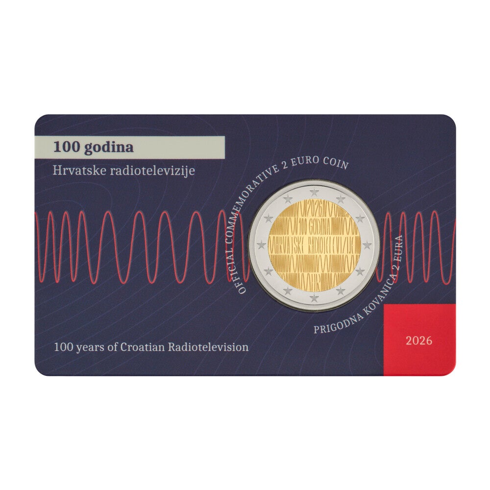 2 euro Kroatie 2026 Kroatische Radio en TV BU coincard
