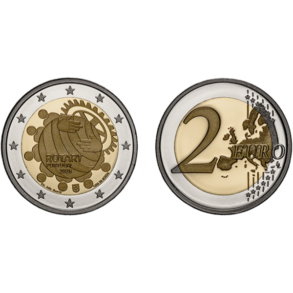 2 euro Portugal 2026 Rotary Club PROOF