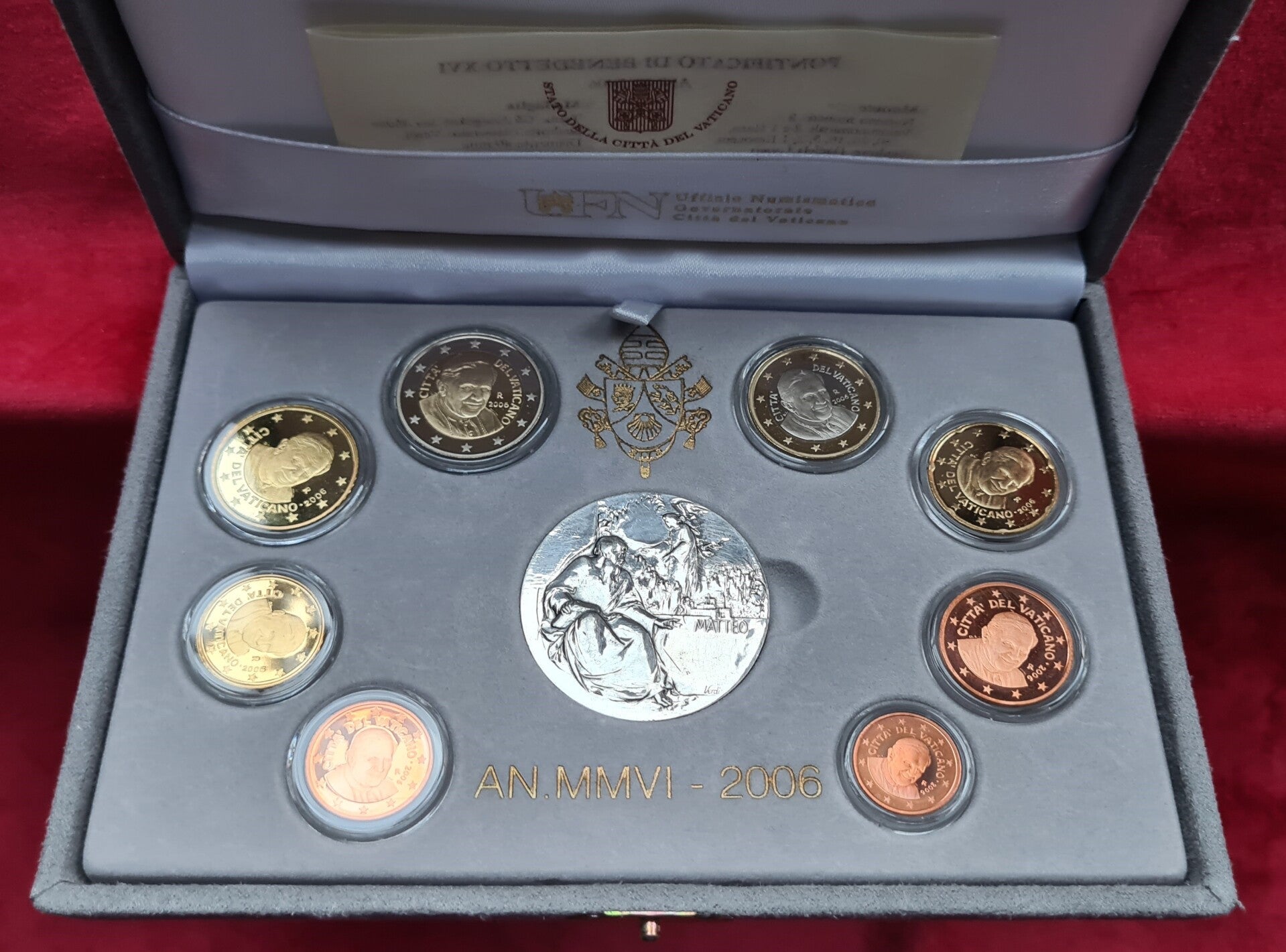 PROOF set Vaticaan 2006 incl. zilveren penning