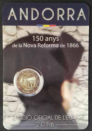 2 euro Andorra 2016 Grondwet BU blister