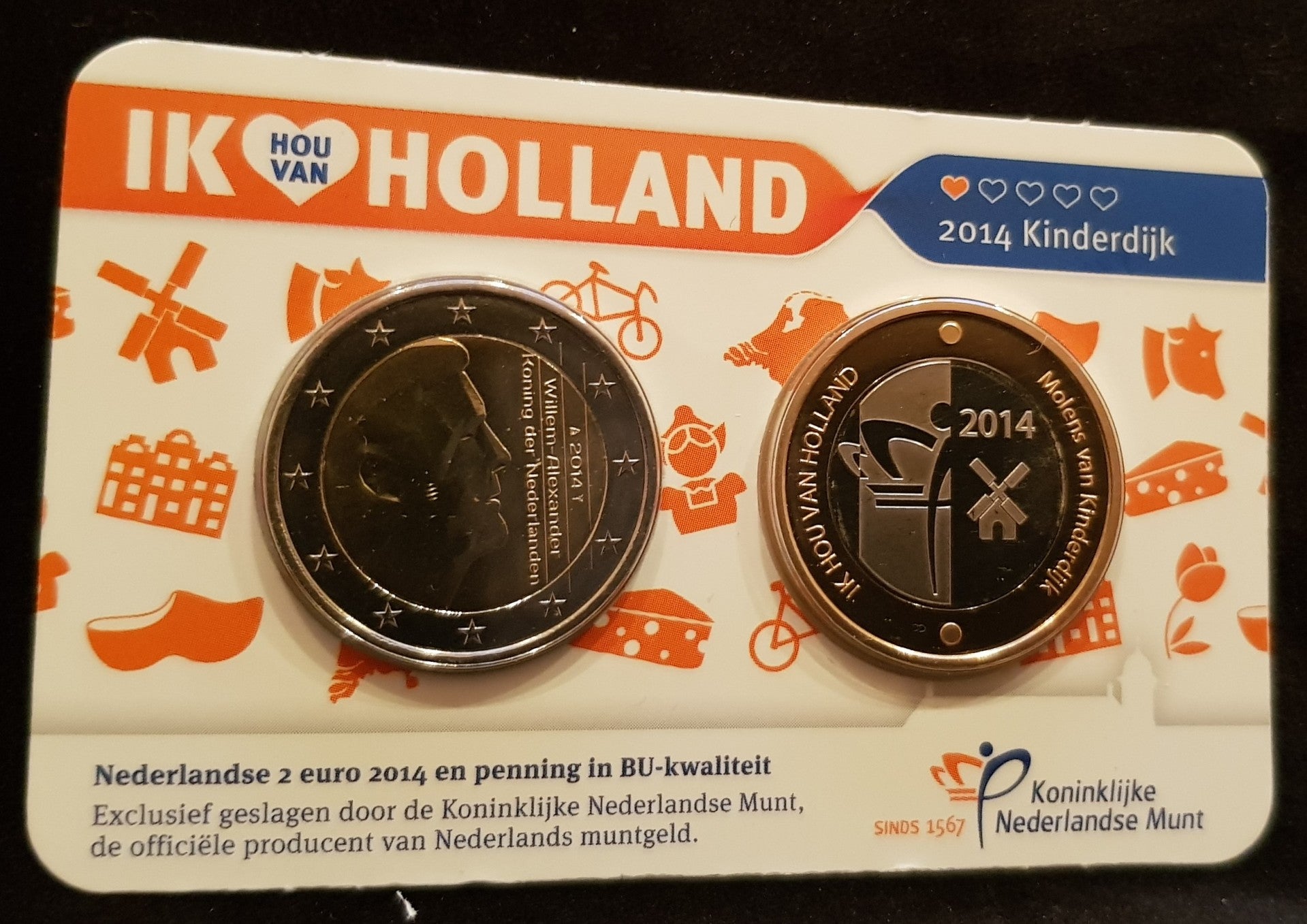 Holland coin fair coincard 2014 Kinderdijk
