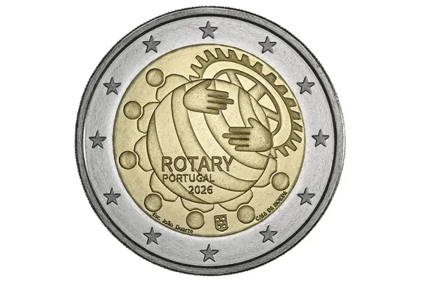 2 euro Portugal 2026 Rotary Club UNC
