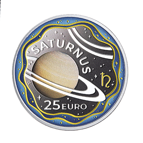 25 euro Luxemburg 2026 Saturnus - Zonnestelsel. Saturnus (deel 2/6) Zilver PROOF