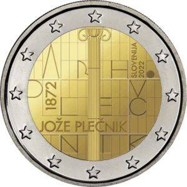 2 euro Slovenië 2022 Jože Plečnik UNC