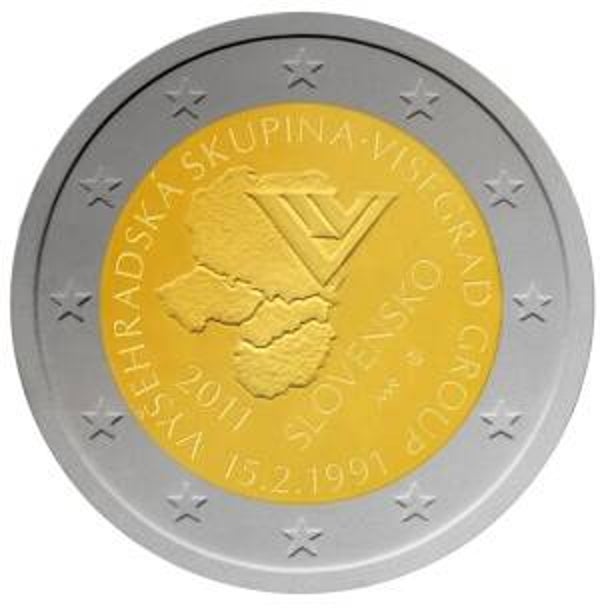 2 euro Slowakije 2011 Visegradgroep UNC