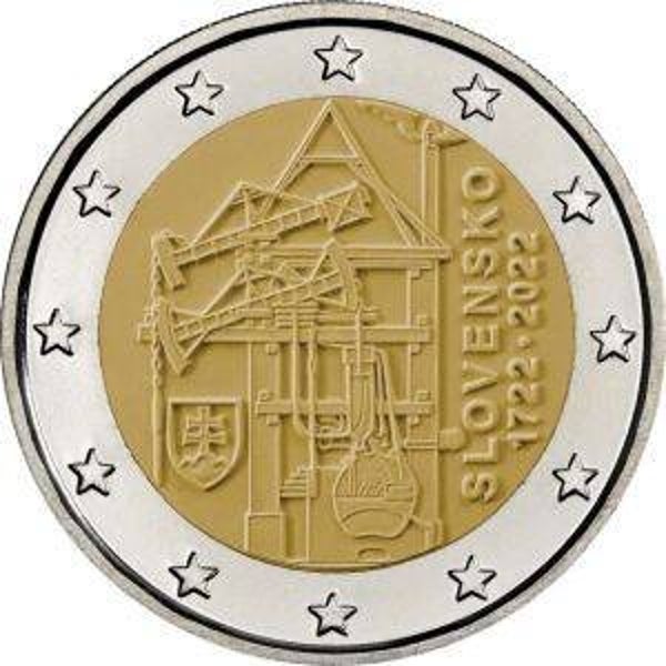 2 euro Slowakije 2022 Stoommachine UNC