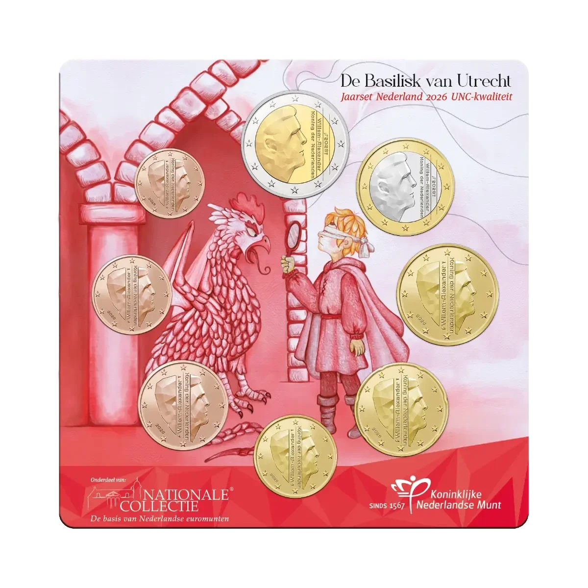 UNC set Nederland 2026 Basilisk van Utrecht